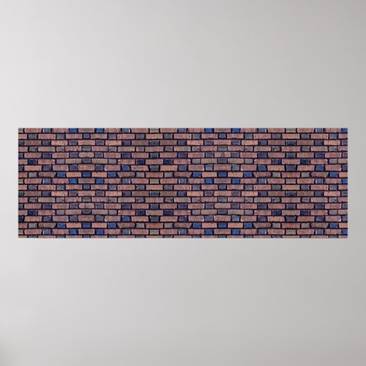 Rood Brick Wall Canvas of Poster (Voorkant)
