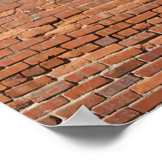 Rood Brick Wall Canvas of Poster (Hoek)