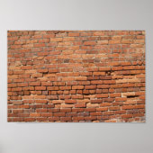 Rood Brick Wall Canvas of Poster (Voorkant)