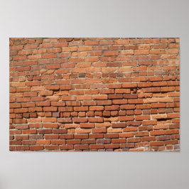 Rood Brick Wall Canvas of Poster