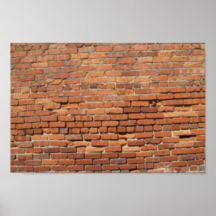 Rood Brick Wall Canvas of Poster