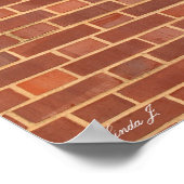 Rood Brick Wall Canvas of Poster (Hoek)