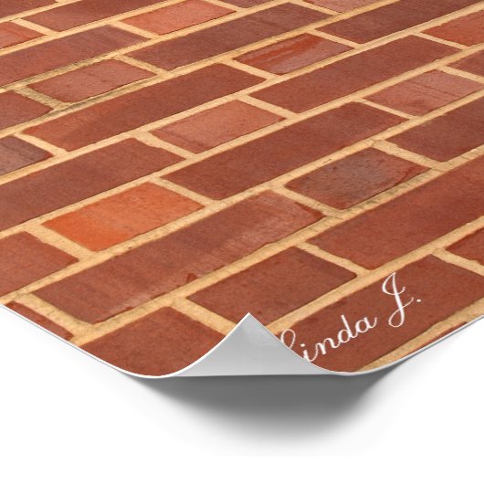 Rood Brick Wall Canvas of Poster (Hoek)