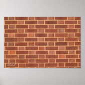 Rood Brick Wall Canvas of Poster (Voorkant)