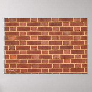 Rood Brick Wall Canvas of Poster