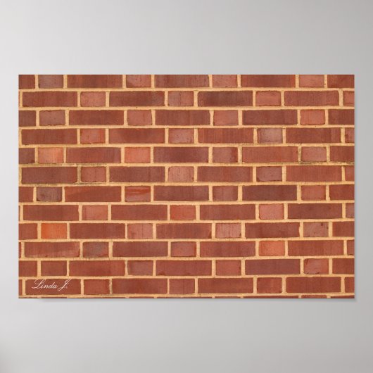 Rood Brick Wall Canvas of Poster (Voorkant)