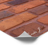 Rood Brick Wall Canvas of Poster (Hoek)