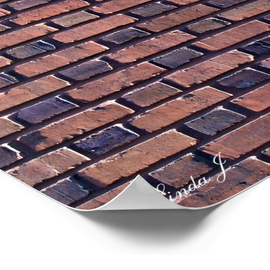 Rood Brick Wall Canvas of Poster (Hoek)