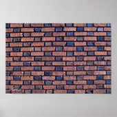 Rood Brick Wall Canvas of Poster (Voorkant)