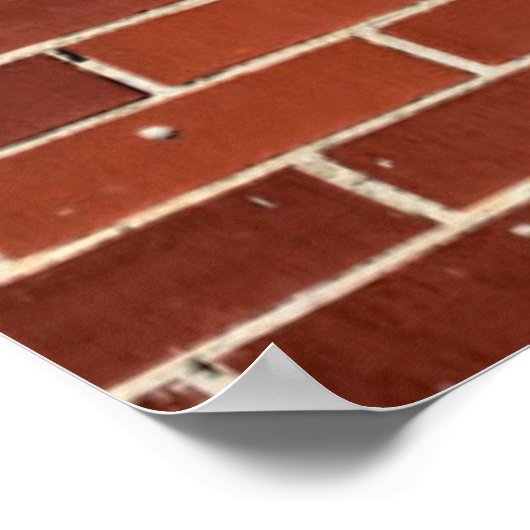 Rood Brick wandachtergrond Poster (Hoek)