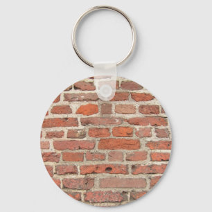 Rood Brick-wandstructuur Sleutelhanger