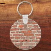 Rood Brick-wandstructuur Sleutelhanger (Voorkant)