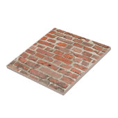 Rood Brick-wandstructuur Tegeltje (Zijkant)