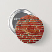 Rood Brick-wandtextuur Ronde Button 5,7 Cm (Voorkant /achterkant)