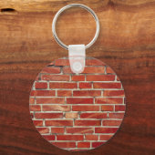 Rood Brick-wandtextuur Sleutelhanger (Voorkant)
