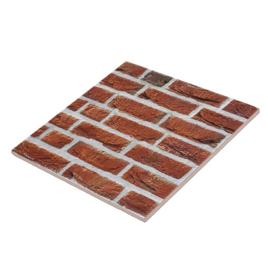 Rood Brick-wandtextuur Tegeltje (Zijkant)