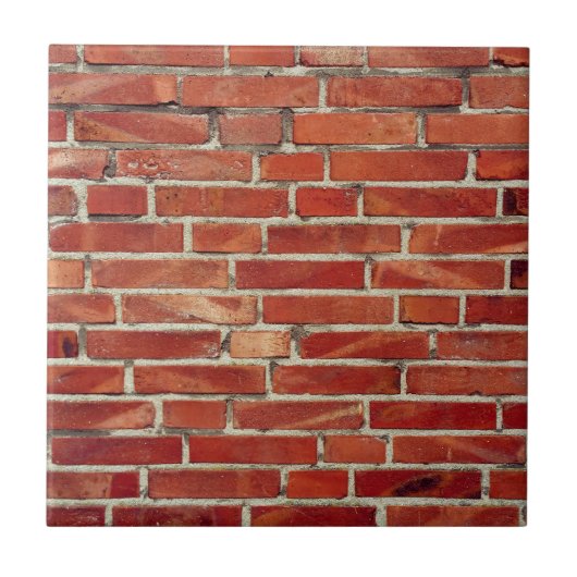 Rood Brick-wandtextuur Tegeltje (Voorkant)