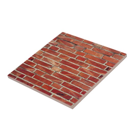 Rood Brick-wandtextuur Tegeltje (Zijkant)