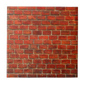 Rood Brick-wandtextuur Tegeltje (Voorkant)