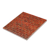 Rood Brick-wandtextuur Tegeltje (Zijkant)
