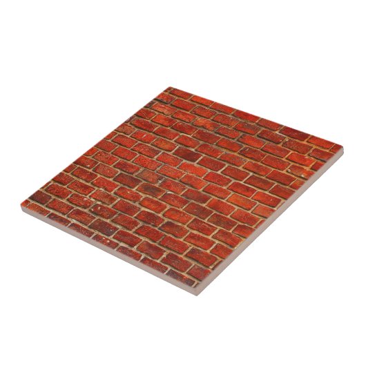 Rood Brick-wandtextuur Tegeltje (Zijkant)