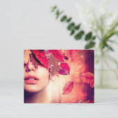 rood briefkaart (Staand voorkant)