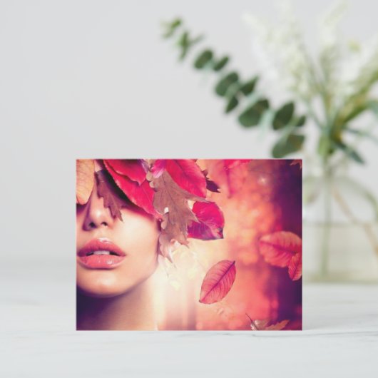 rood briefkaart (Staand voorkant)