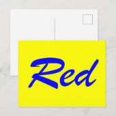 Rood Briefkaart (Voorkant / Achterkant)