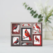 Rood Briefkaart Noordse kardinaal (Staand voorkant)