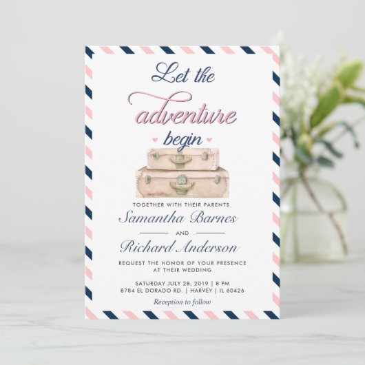 Rood Briefkaart Rood Blauw (Staand voorkant)