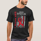 Rood broer in de wet - hartziekte - bewustwording t-shirt (Voorkant)