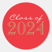 Rood & Brons Afstuderen Envelope Seal Stickers (Voorkant)