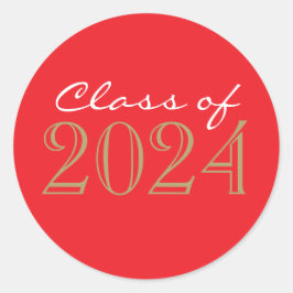 Rood & Brons Afstuderen Envelope Seal Stickers