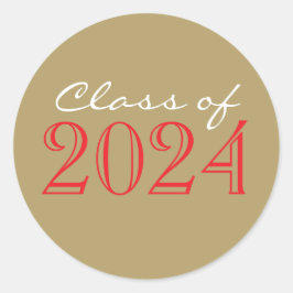 Rood & Brons Afstuderen Envelope Seal Stickers