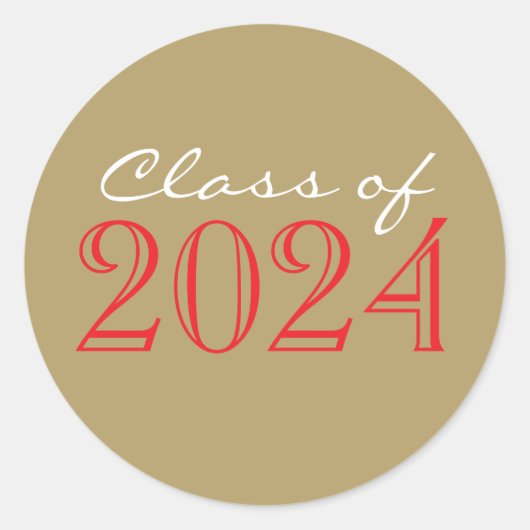 Rood & Brons Afstuderen Envelope Seal Stickers (Voorkant)