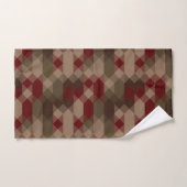 Rood brons en olijf geometrisch bad handdoek (Handdoek)
