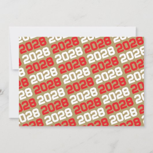 Rood & Brons Goud 3 Foto Afstuderen Dank u Kaart (Achterkant)