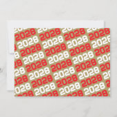 Rood & Brons Goud 3 Foto Afstuderen Invitation Kaart (Achterkant)