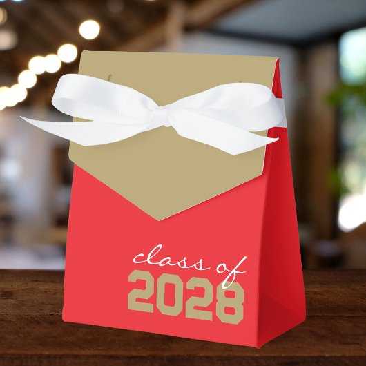 Rood & Brons Goud Afstuderen Favor Boxes Bedankdoosjes