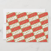 Rood & Brons Modern Afstuderen Fotouitnodiging Kaart (Achterkant)