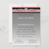 Rood bruiloft in de predikaat-Eiffeltoren Kaart (Achterkant)