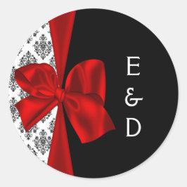 rood bruiloft Monogram label