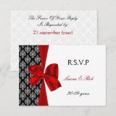 Rood, bruiloft RSVP kaarten standaard 3.5 x 5 (Voorkant / Achterkant)