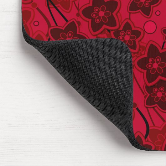 Rood Bruin Bloemen Rustieke mode Patroon Retro Muismat (Hoek)