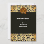 ROOD BRUIN EN ZWARTE DAMAST, WAS ZEGEL MONOGRAM KAART (Achterkant)