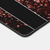 Rood bruin faux glitter fonkelt Monogram Bureaumat (Hoek)