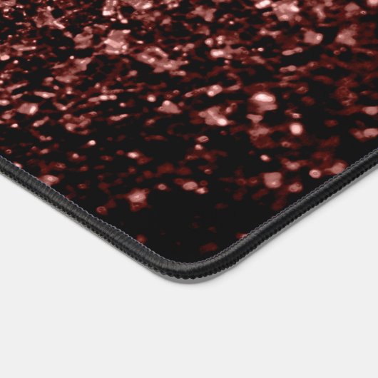 Rood bruin faux glitter schittert bureaumat (Hoek)