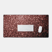 Rood bruin faux glitter schittert bureaumat (Keyboard & Muis)