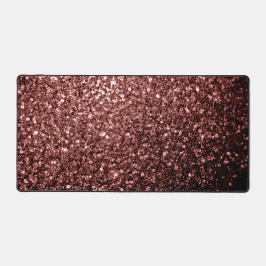 Rood bruin faux glitter schittert bureaumat (Voorkant)