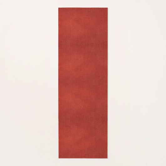 Rood Bruin Faux Leather Look Custom Sjabloon Yogamat (Voorkant)